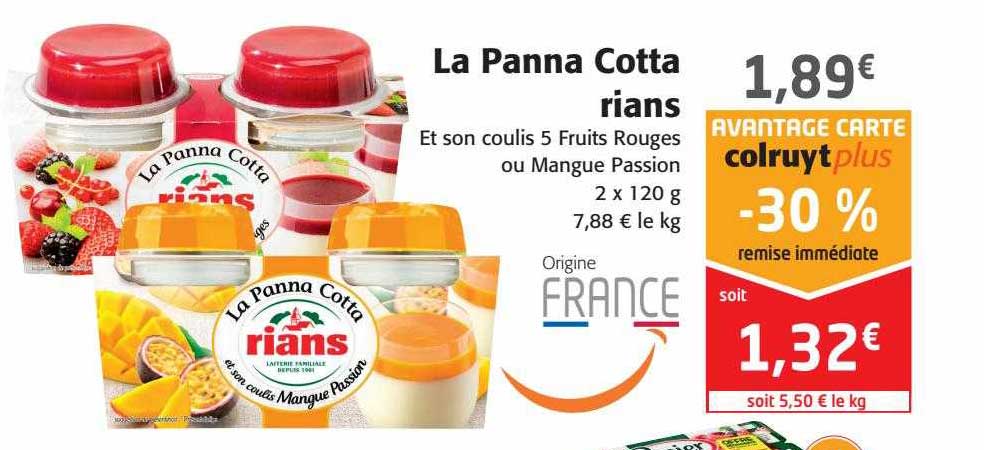 la panna cotta rians