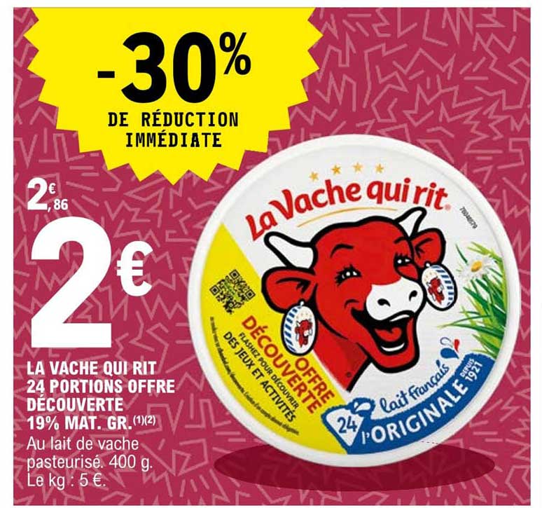 la vache qui rit 24 portions offre découverte 19% mat. gr.
