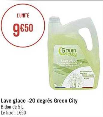 lave glace -20 degrés green city