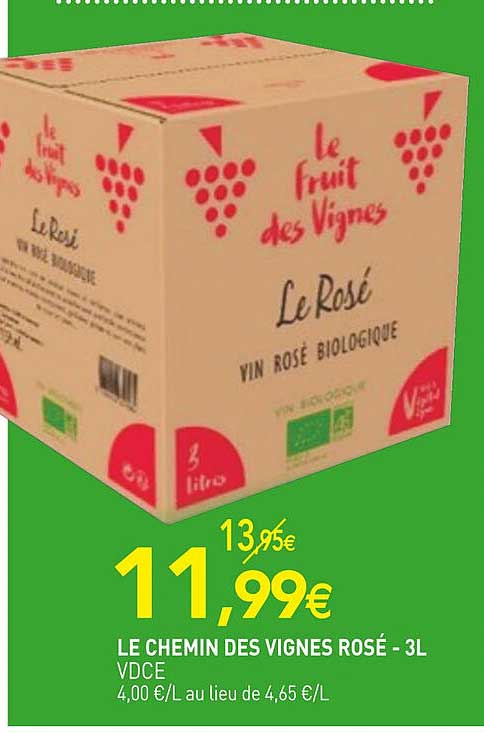 le chemin des vignes rosé vdce - 3 l