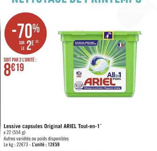 lessive capsules original ariel tout-en-1