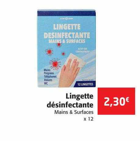 lingette désinfectante