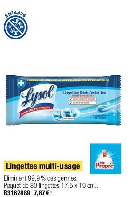 lingettes multi-usage mr. propre
