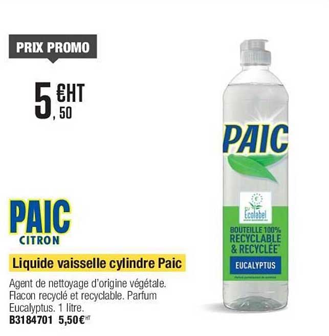 liquide vaisselle cylindre paic