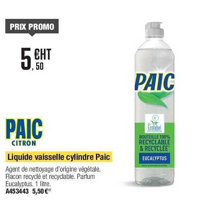 liquide vaisselle cylindre paic