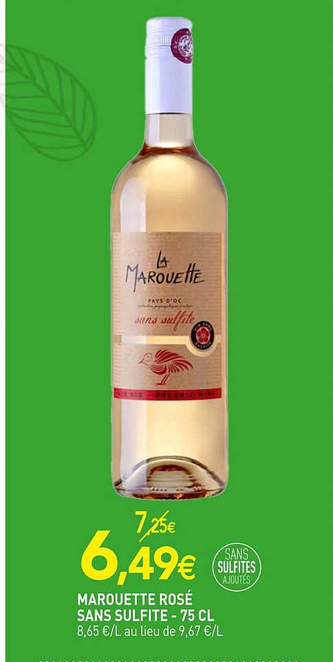 marouette rosé sans sulfite - 75 cl