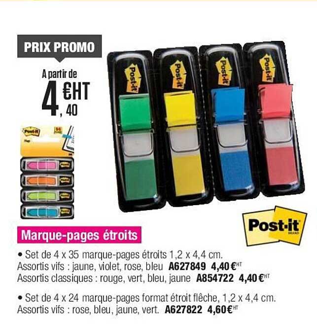 marque-pages étroits post-it