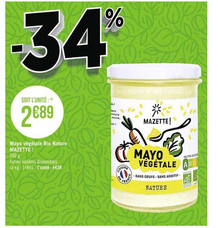 Mayo Végétale Bio Nature Mazette !