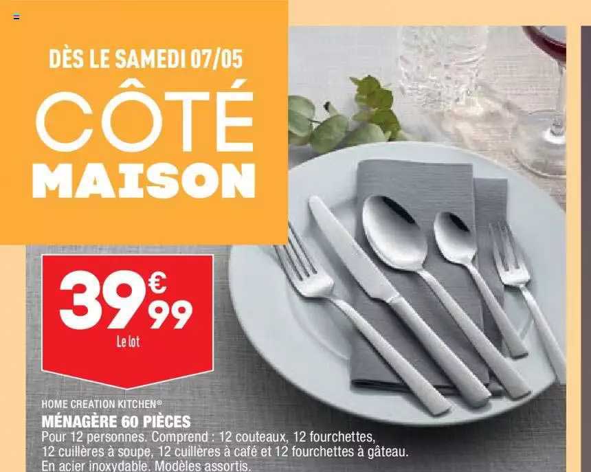 Ménagère 60 Pièces Home Creation Kitchen