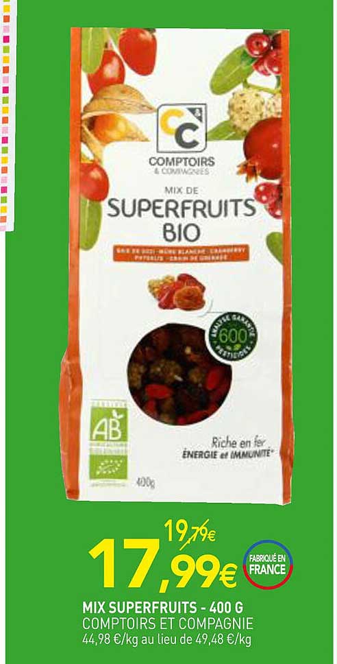 mix superfruits comptoirs et compagnie - 400 g