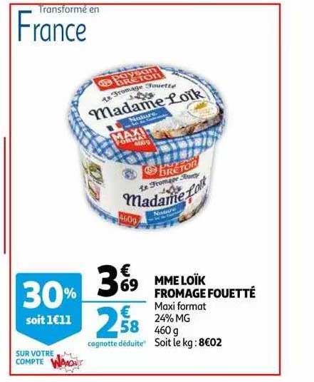 mme loïk fromage fouetté