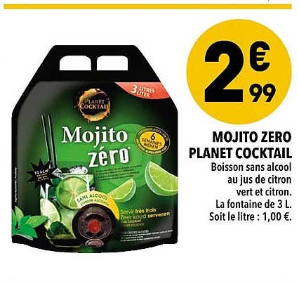 mojito zéro planet cocktail
