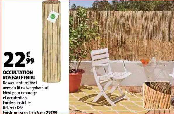 occultation roseau fendu