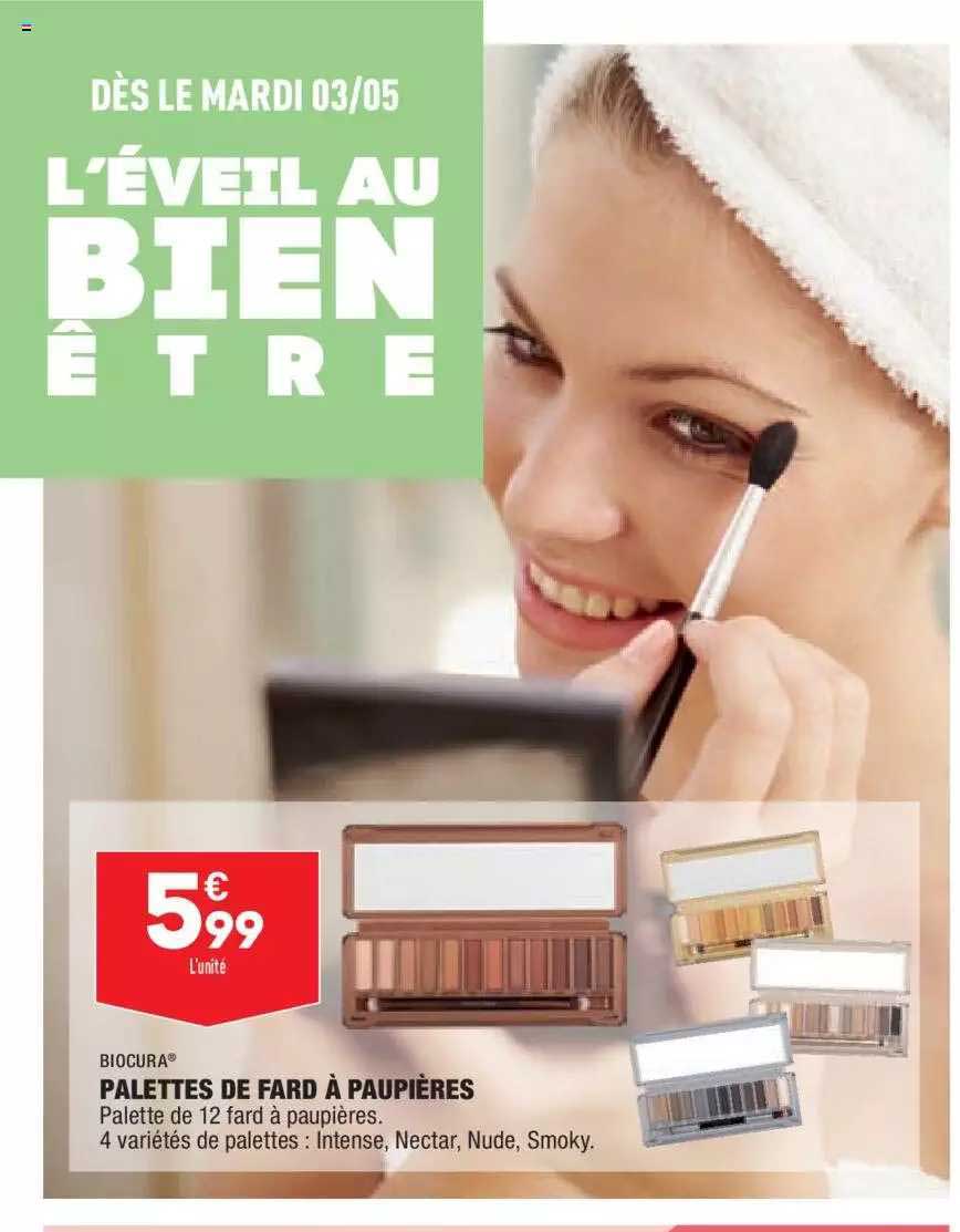 palettes de fard à paupières biocura