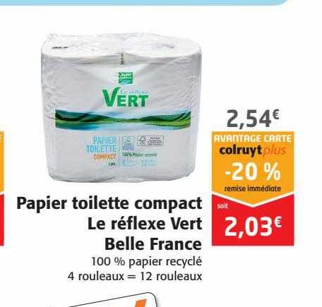 papier toilette compact le réflexe vert belle france