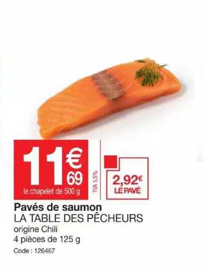 pavés de saumon la table des pêcheurs