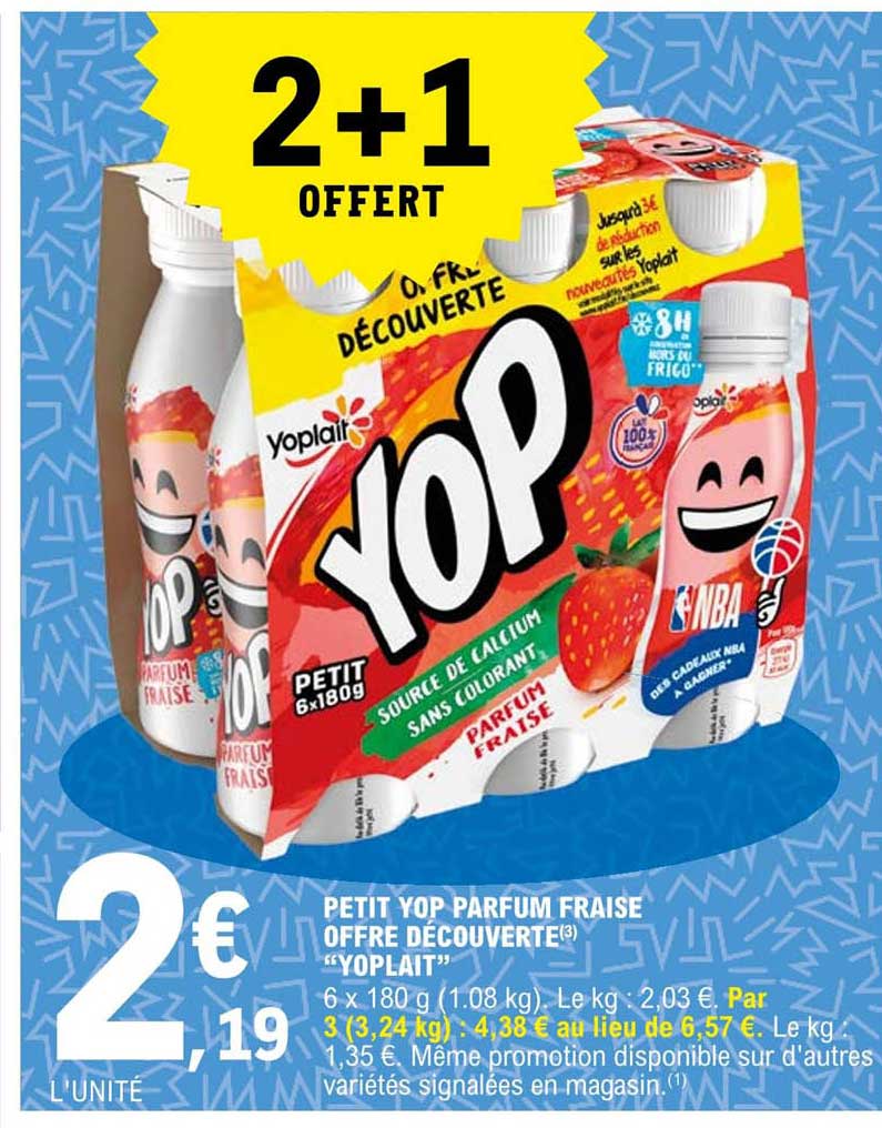 Petit Yop Parfum Fraise Offre Découverte "yoplait"