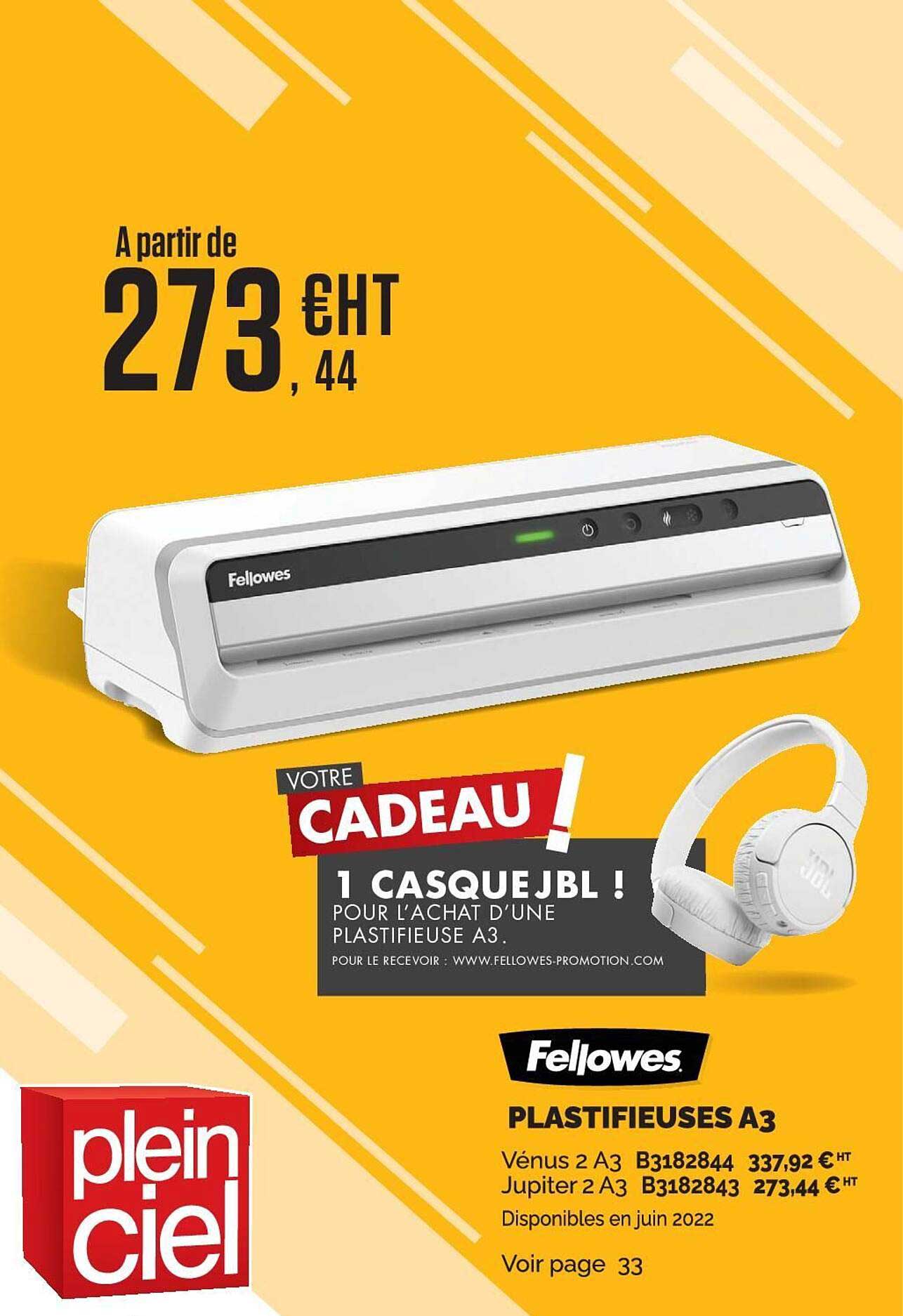 Plastifieuses A3 Fellowes