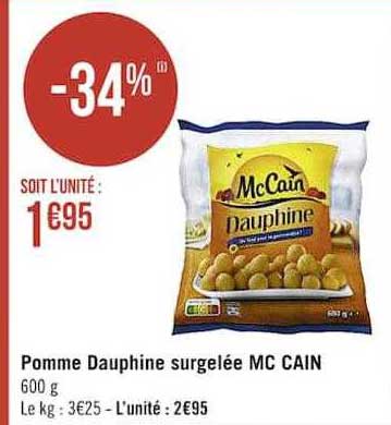 pomme dauphine surgelée mc cain