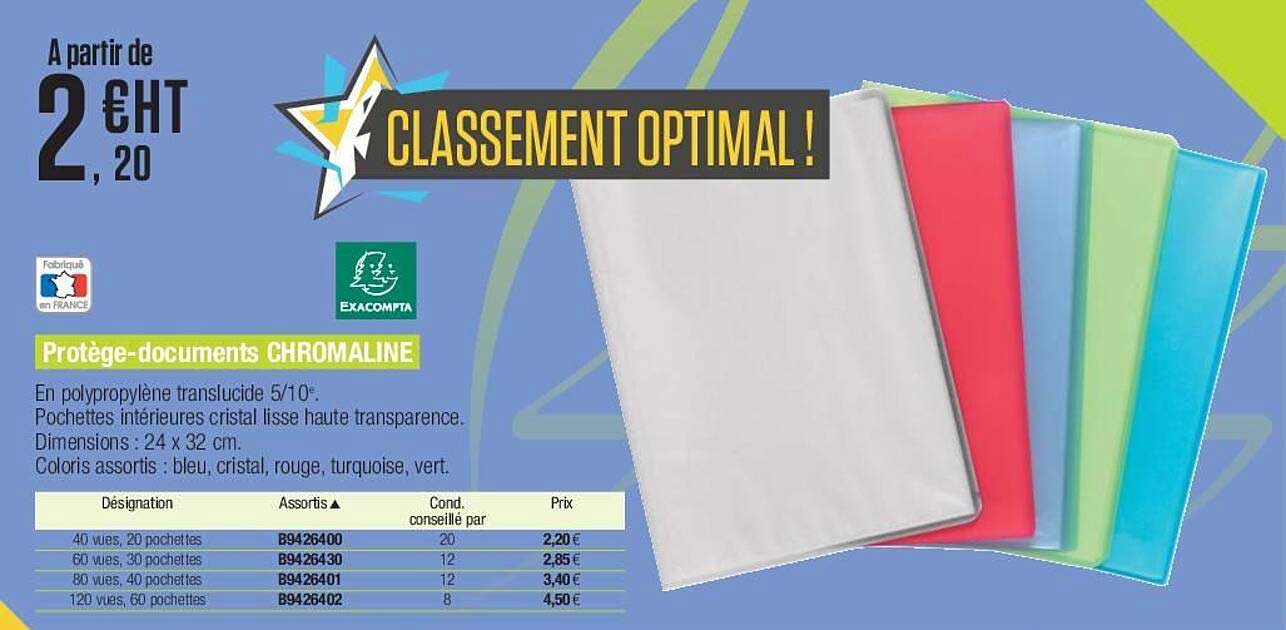 Protège-documents Chromaline Exacompta