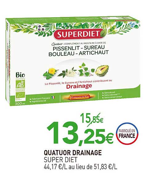 quatuor drainage super diet