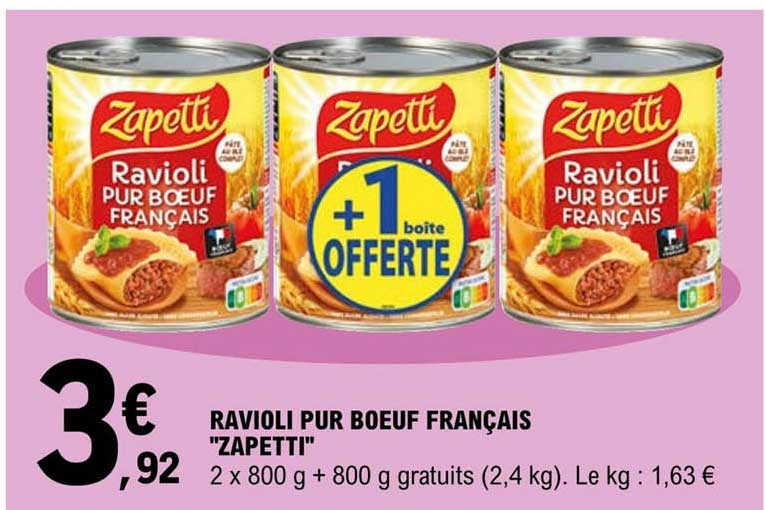 Ravioli Pur Bœuf Français "zapetti"