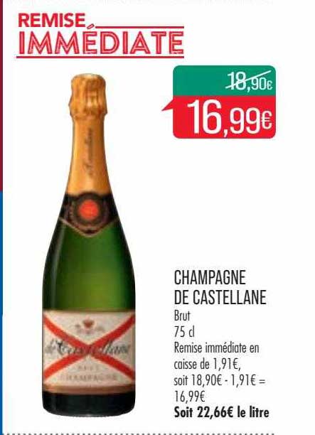 Remise Immédiate Champagne De Castellane