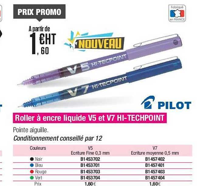 Roller à Encre Liquide V5 Et V7 Hi-techpoint Pilot