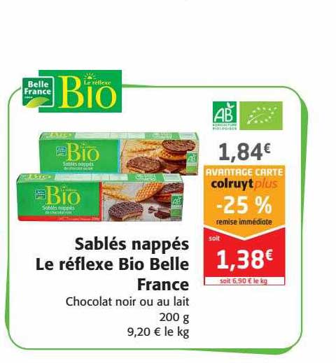 sablés nappés le réflexe bio belle france