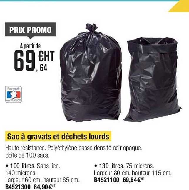 sac à gravats et déchets lourds