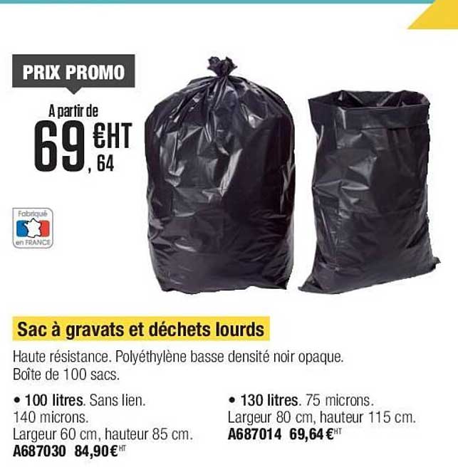 sac à gravats et déchets lourds