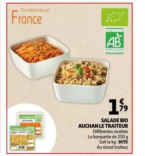 Salade Bio Auchan Le Traiteur