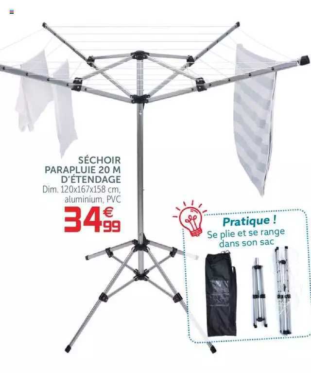 Séchor Parapluie 20 M D'étendage