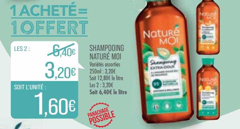 shampooing naturé moi 1 acheté = 1 offert
