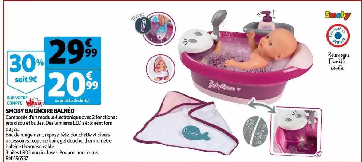 smoby baignoire balnéo