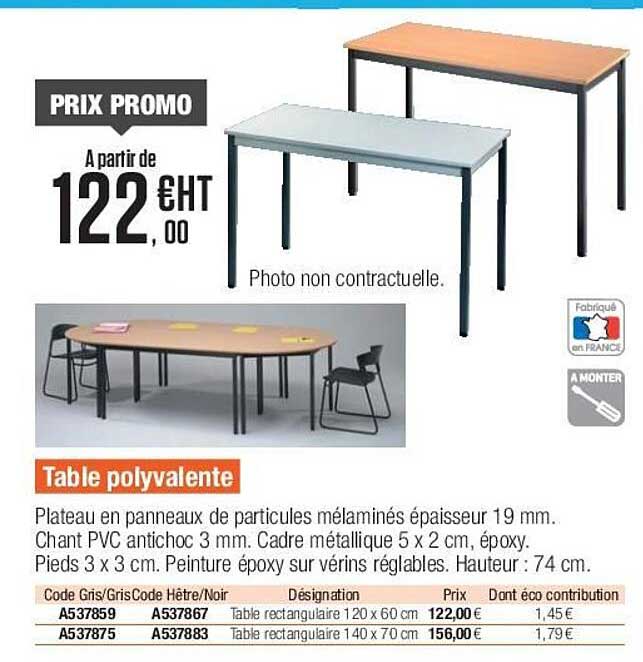 table polyvalente