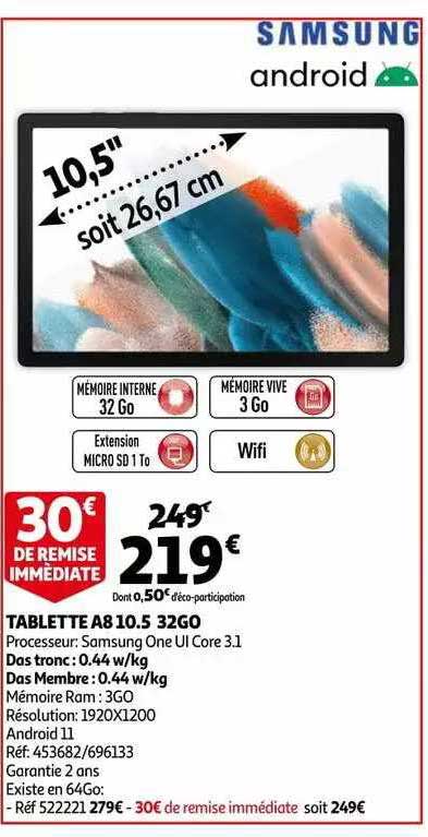 tablette a8 10.5 32go samsung