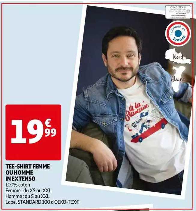 tee-shirt femme ou homme in extenso