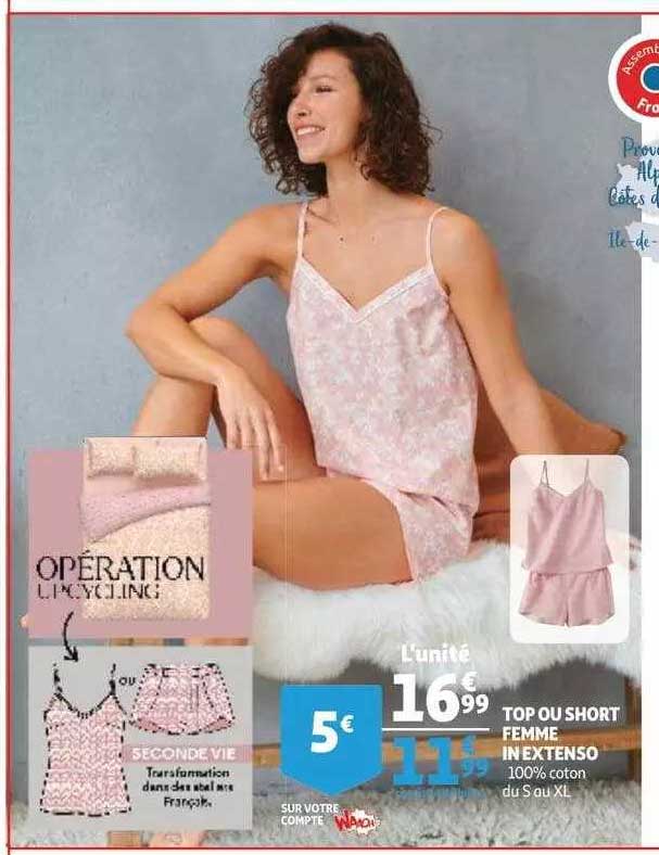 top ou short femme in extenso