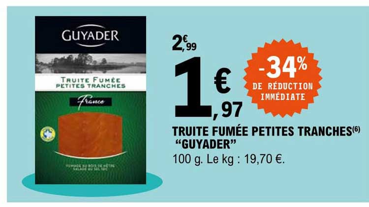 truite fumée petites tranches "guyader"