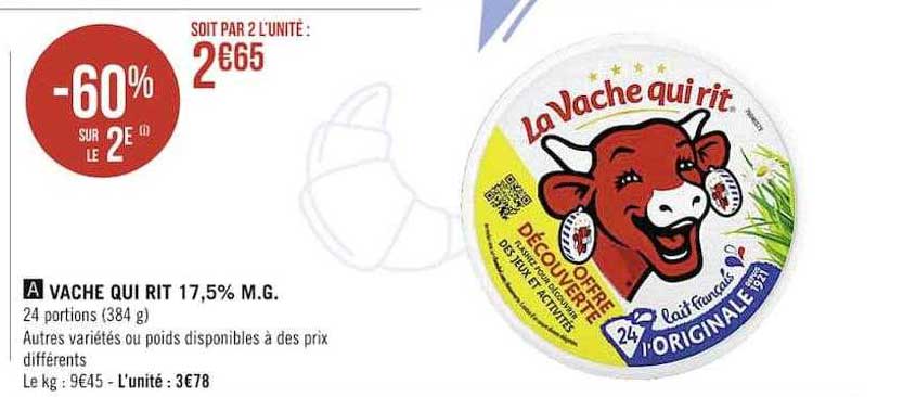 vache qui rit 17,5% m.g.