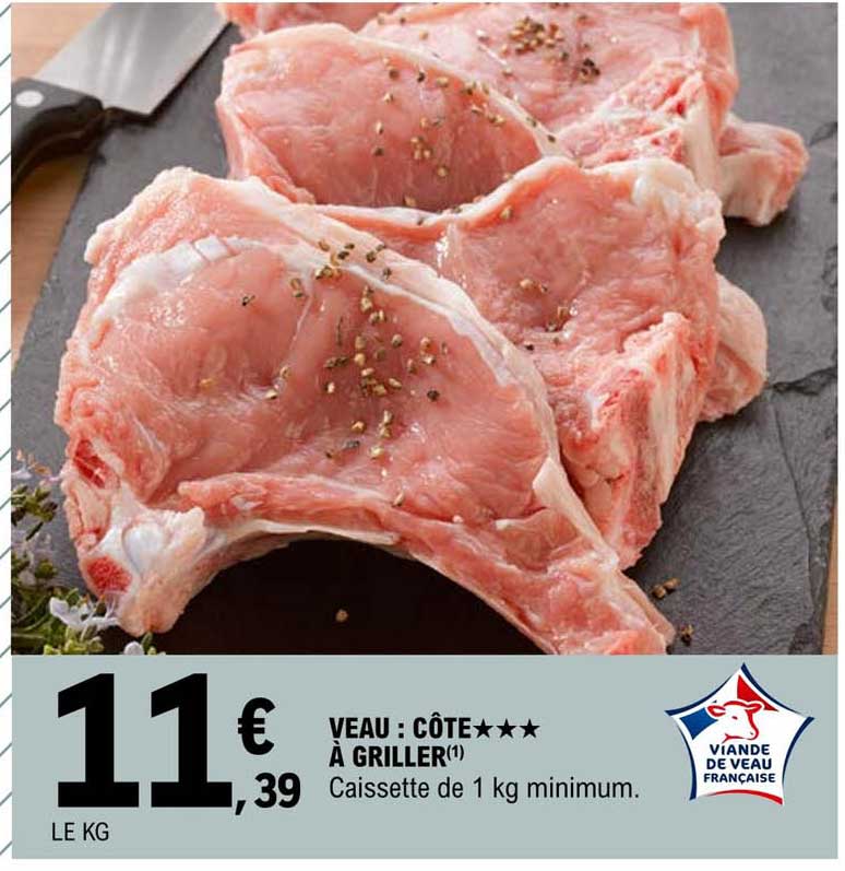 Veau : Côte*** à Griller