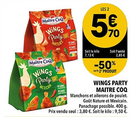 wings party maître coq