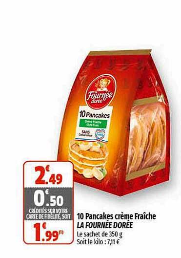 10 Pancakes Crème Fraîche La Fournée Dorée