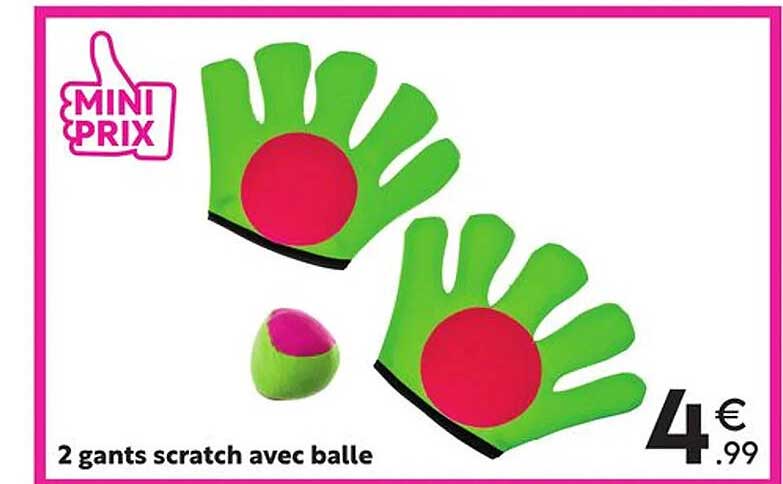 2 Gants Scratch Avec Balle