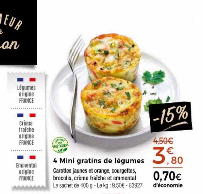 4 mini gratins de légumes