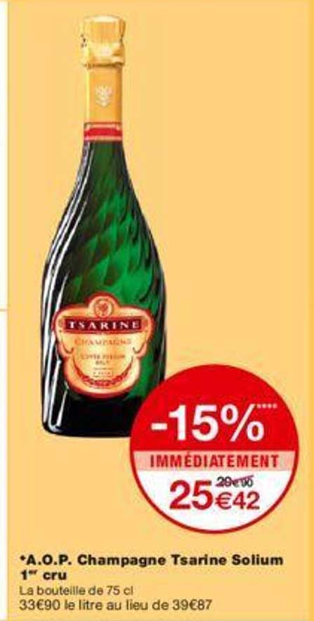 a.o.p. champagne tsarine solium 1er cru