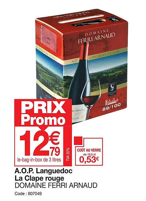 a.o.p. languedoc la clape rouge domaien ferri arnaud