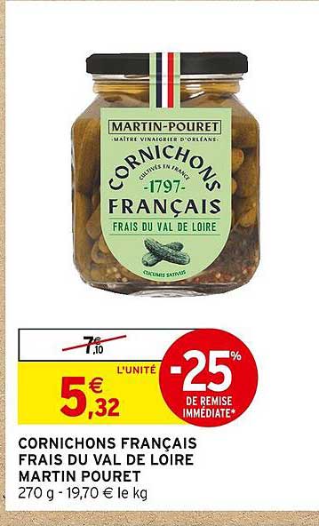 cornichons français frais du val de loire martin pouret