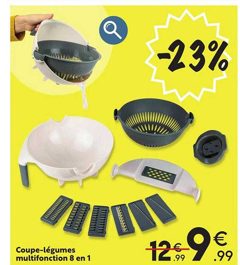 coupe-légumes multifonction 8 en 1